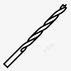 木工设备钻头木工钻孔图标高清图片
