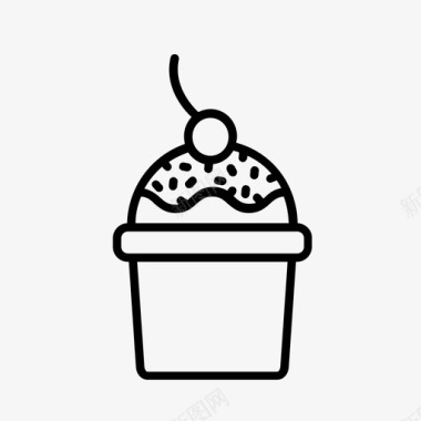 纸杯蛋糕生日蛋糕蛋糕店图标图标