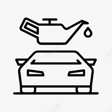 汽车发动机油汽车润滑图标图标
