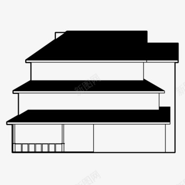 房子建筑家庭住宅图标图标