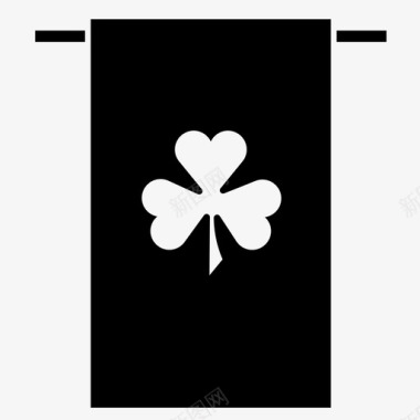 三叶草旗帜比赛爱尔兰图标图标