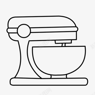 立式搅拌机器具烘焙图标图标
