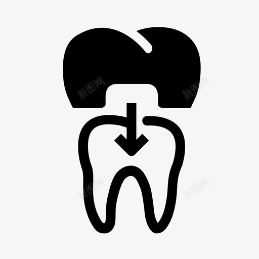 牙冠牙医牙齿图标svg_新图网 https://ixintu.com 治疗 牙冠 牙医 牙齿 迷你图标集实心牙牙医牙科