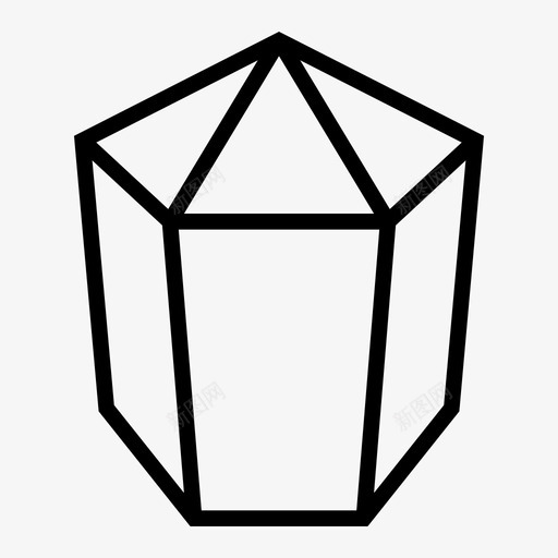 水晶钻石宝石图标svg_新图网 https://ixintu.com 宝石 水晶 游戏 石英 矿物 钻石