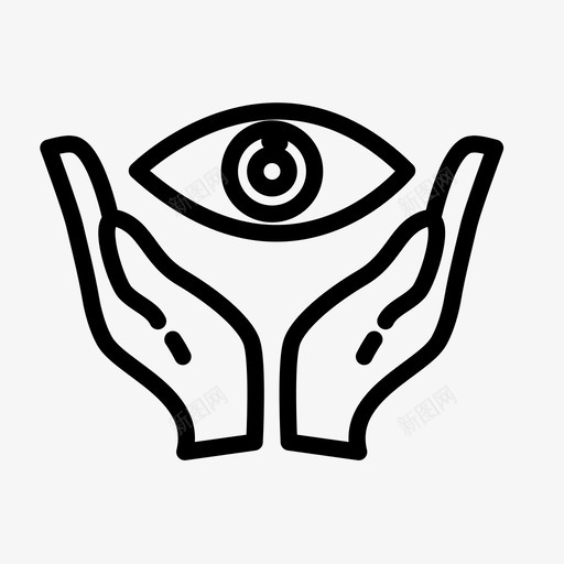 手牵着眼睛眼睛护理保护图标svg_新图网 https://ixintu.com 保护 手牵着眼睛 眼睛护理