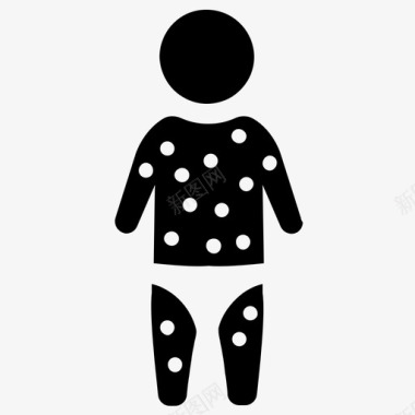 儿童皮疹过敏婴儿图标图标