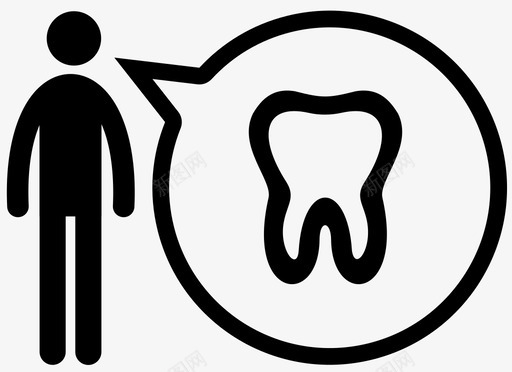 牙医臼齿口腔图标图标