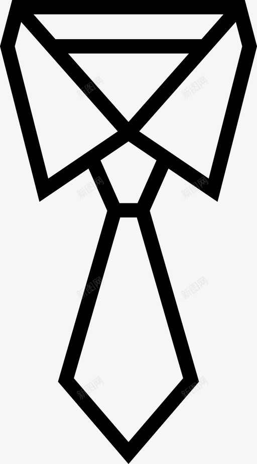 员工衣服领子图标svg_新图网 https://ixintu.com 办公和商务 员工 服装 衣服 领子 领带