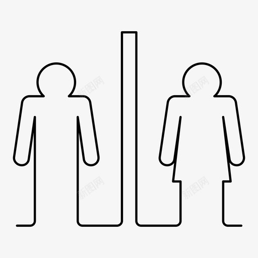 公厕图纸单线图图标svg_新图网 https://ixintu.com 公厕 单线图 卫生间 图纸
