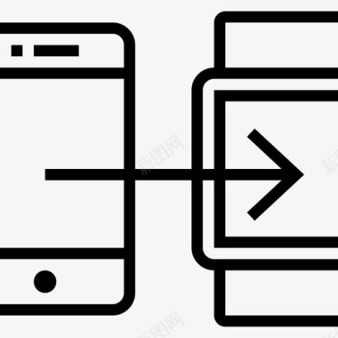 智能手表手机和智能手机图标图标