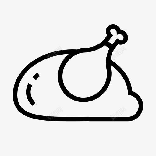 鸡肉食用食品图标svg_新图网 https://ixintu.com 油炸 烤肉 肉 食品 食用 鸡肉 鸡肉收藏