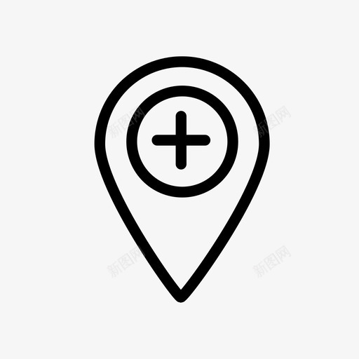 地图针医院地图指针图标svg_新图网 https://ixintu.com 医疗 医院 地图指针 地图针