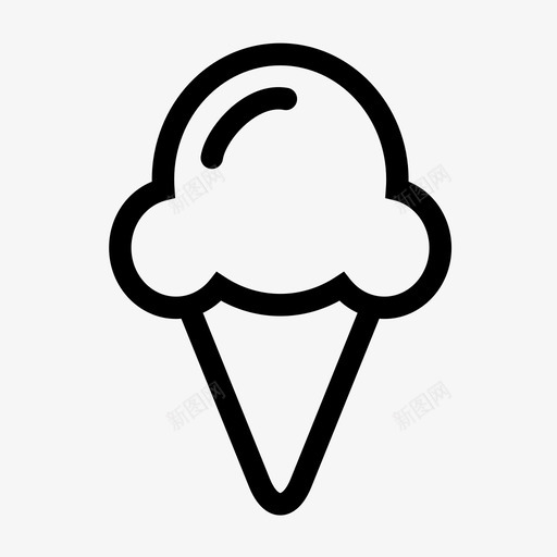冰淇淋筒甜点冷冻食品图标svg_新图网 https://ixintu.com 冰淇淋 冰淇淋筒 冷冻食品 凝胶 甜点 食品饮料