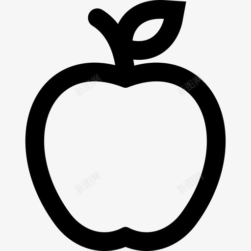 苹果轮廓食物通用界面图标svg_新图网 https://ixintu.com 苹果轮廓 通用界面 食物