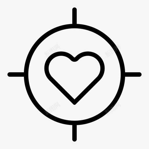 爱的目标最爱的心图标svg_新图网 https://ixintu.com 心 最爱的 爱的目标