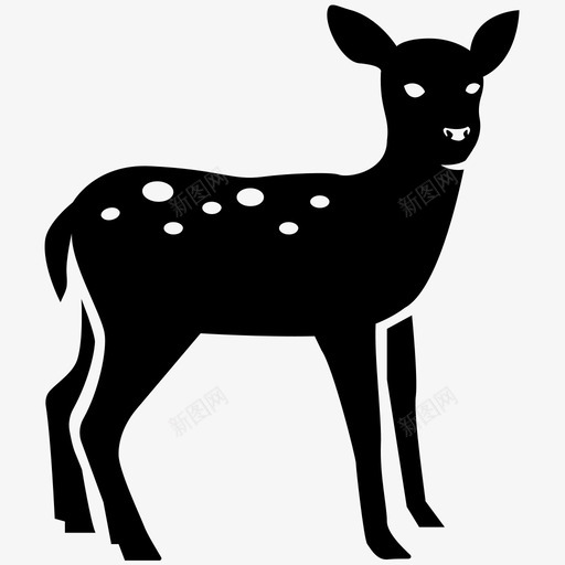 鹿母鹿小鹿图标svg_新图网 https://ixintu.com 哺乳动物 小鹿 母鹿 狩猎 驯鹿 鹿 鹿肉