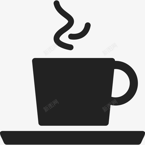 茶咖啡杯子图标svg_新图网 https://ixintu.com 咖啡 杯子 热的 用户界面 盘子 茶