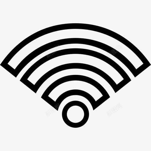 wifi通信互联网图标svg_新图网 https://ixintu.com wifi 互联网 网络 网络线路 通信