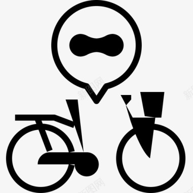 女士自行车链城市自行车驱动图标图标