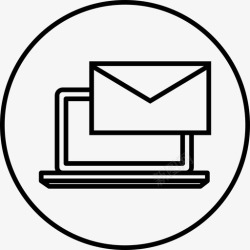 书写电子邮件邮件电子邮件信封图标高清图片