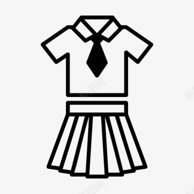 制服衣服女孩图标图标