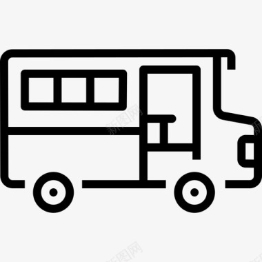 校车公交交通图标图标