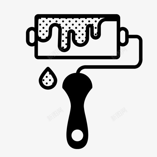 油漆辊颜色工具图标svg_新图网 https://ixintu.com 工具 油漆工图标集 油漆辊 颜色