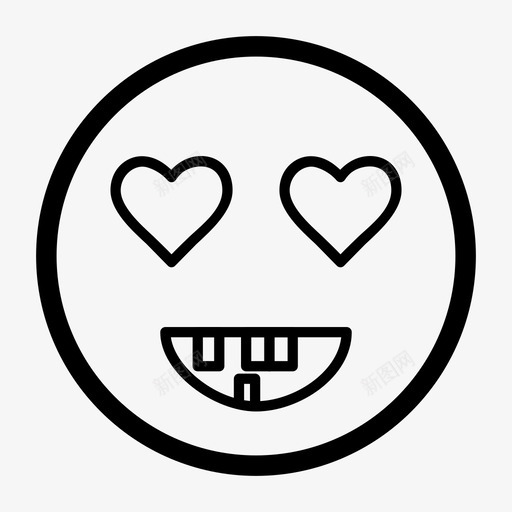 爱傻子表情情感快乐图标svg_新图网 https://ixintu.com 快乐 情感 爱傻子表情 表情符号