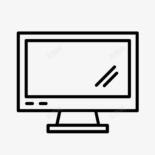 电视电器电脑图标svg_新图网 https://ixintu.com 显示器 电器 电子 电脑 电视