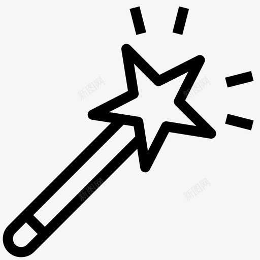 魔杖庆祝创造图标svg_新图网 https://ixintu.com 创造 圣诞线图标 庆祝 魔术 魔术棒 魔杖