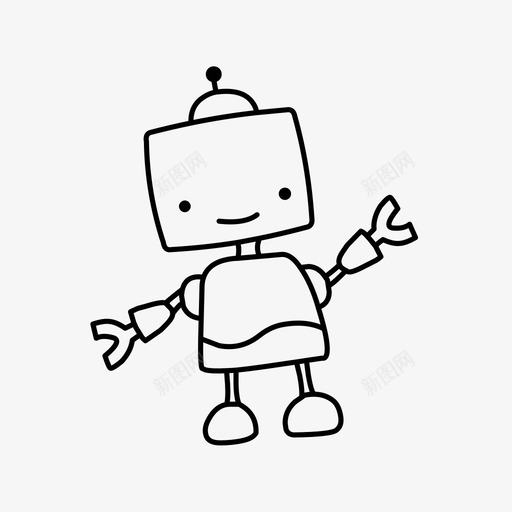 机器人可爱女性图标svg_新图网 https://ixintu.com 可爱 女性 女机器人 机器人