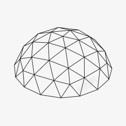 测地线球体测地线穹顶建筑几何学图标高清图片