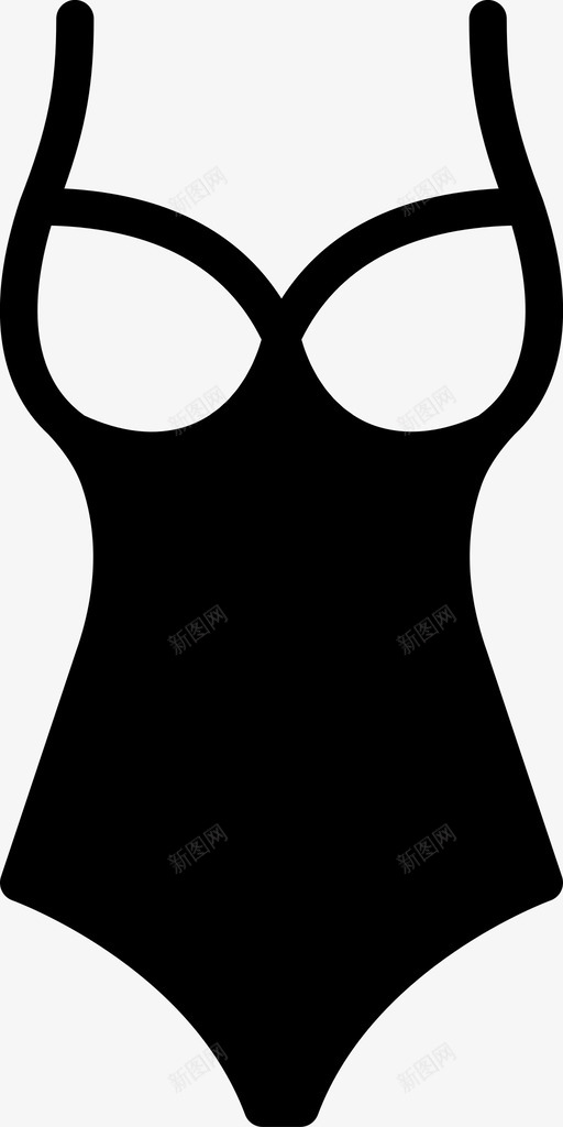 一件式泳衣服装时尚图标svg_新图网 https://ixintu.com 一件式泳衣 女性 时尚 时尚偶像女性服装固体 服装