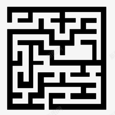 方形迷宫逃跑寻找图标图标