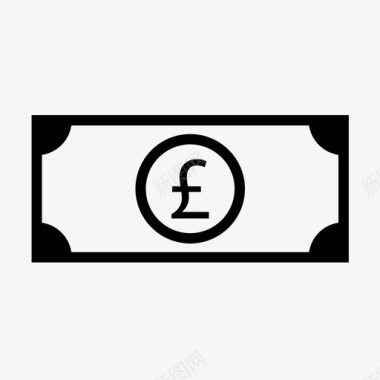 英镑纸币现金货币图标图标
