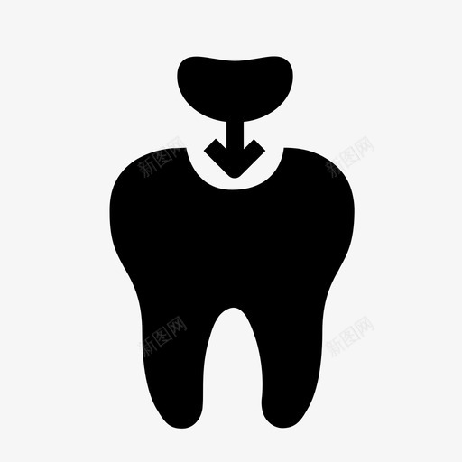 磨牙洞龋齿牙科图标svg_新图网 https://ixintu.com 牙医 牙科 磨牙洞 迷你图标集实心牙牙医牙科 龋齿