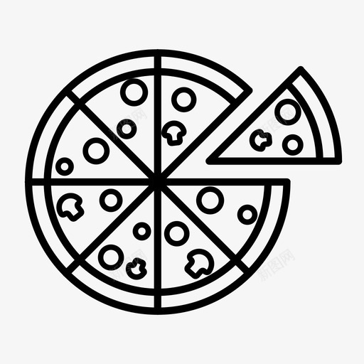 披萨快餐意大利菜图标svg_新图网 https://ixintu.com 快餐 意大利菜 披萨 披萨片