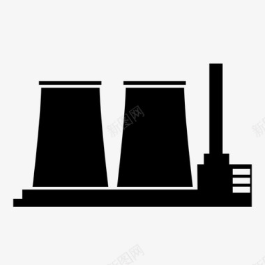 发电厂工厂工业区图标图标