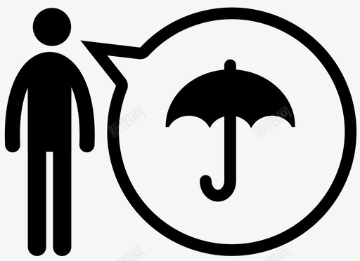 古风灰色伞天气顾问云灰色图标图标