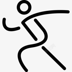 步行者步行者或跑步者运动棒人运动运动符号图标高清图片
