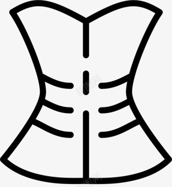 紧身胸衣衣服时尚图标图标