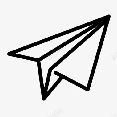 纸飞机飞机滑翔机图标图标