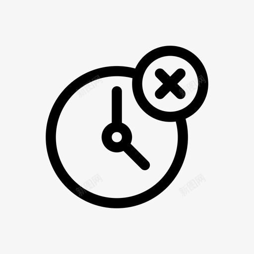 删除计时器时钟图标svg_新图网 https://ixintu.com 删除计时器 时钟