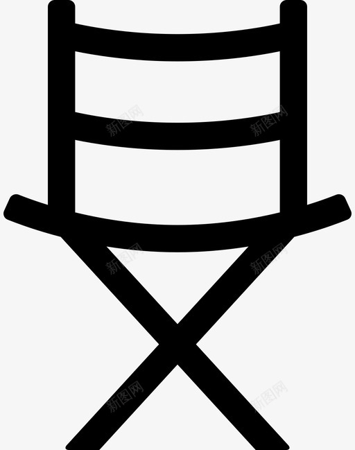 折叠椅折叠式椅子导演图标svg_新图网 https://ixintu.com 家具 导演 座椅 户外 折叠式椅子 折叠椅 栖息地填充 电影