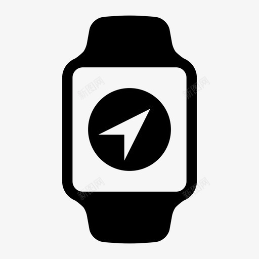 gps导航苹果手表方向图标svg_新图网 https://ixintu.com gps定位 gps导航 方向 智能手表 苹果手表