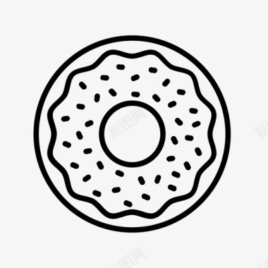 甜甜圈生日食物图标图标
