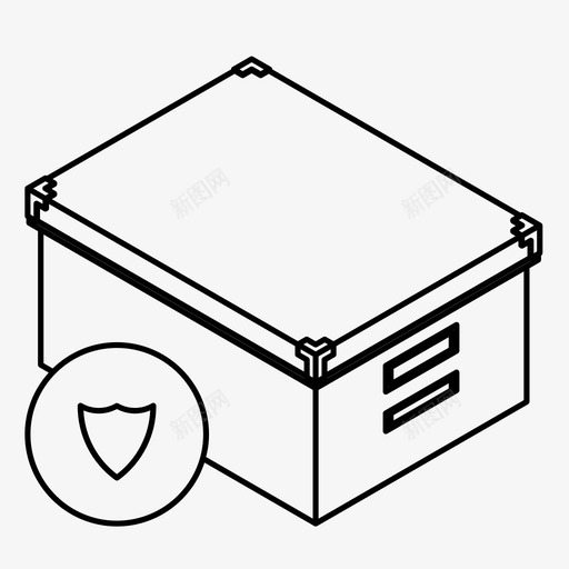 纸板箱交货订单安全图标svg_新图网 https://ixintu.com 交货 保护订单 安全储存 箱 纸板箱 装运 订单安全