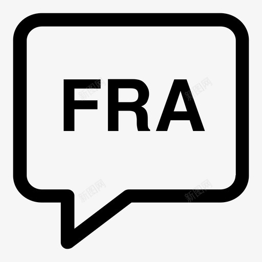法语气泡语言图标svg_新图网 https://ixintu.com 口语 气泡 法语 语言 语言代码3个字母笔划