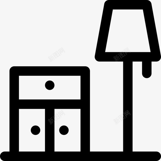 家具卧室抽屉图标svg_新图网 https://ixintu.com 卧室 地板 家具 床头柜 抽屉 栖息地 灯
