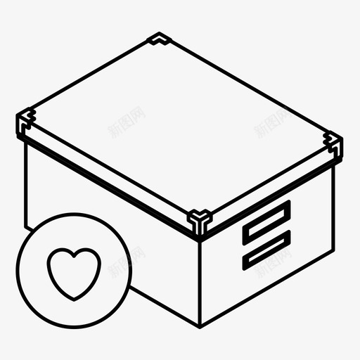 纸板箱添加到清单送货图标svg_新图网 https://ixintu.com 最喜欢的订单 添加到清单 爱储存 爱购物 盒子 纸板箱 送货